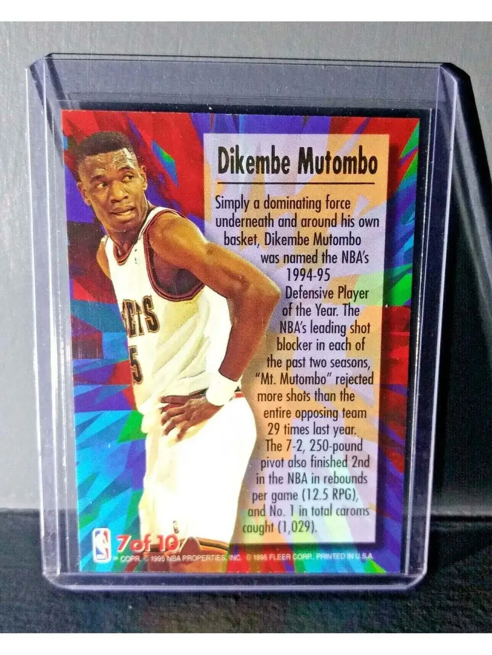 1995-96 Dikembe Mutombo Fleer Ultra #7 Ultra Power Basketball Card